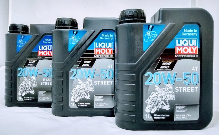 Liqui Moly Motorrad-Öl 4T 20W-50 Mineral Basic Street – 4 Liter, Für Wasser- & Luftgekühlte Motoren